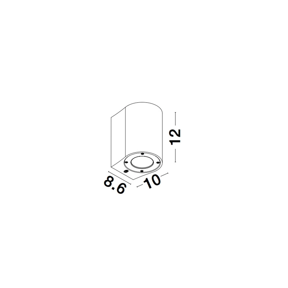 Wandspot Lido betongrijs 12cm Lyora 5212017426833