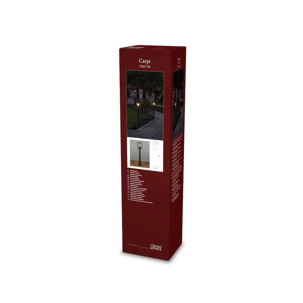 Zwarte terraslamp Carpi KonstSmide 7318307350753