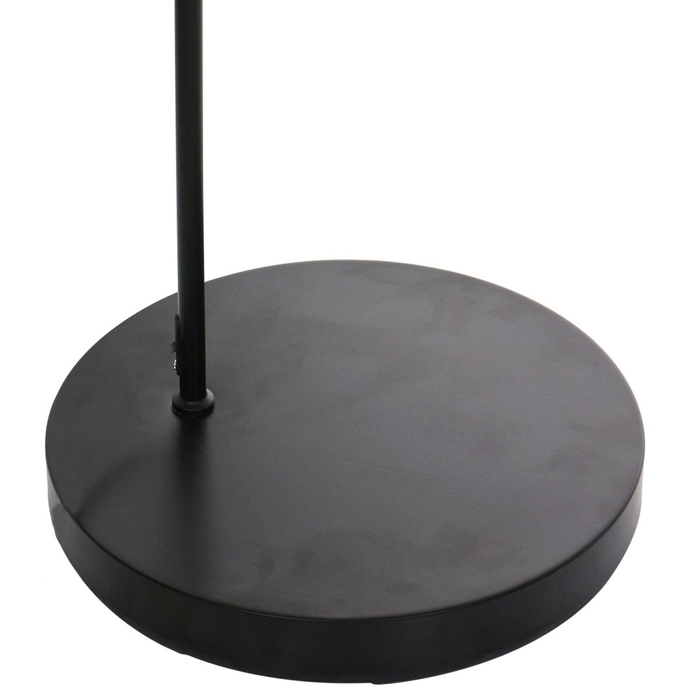 Booglamp solva zwart met rotan kap Ø 60cm Steinhauer 8712746182590