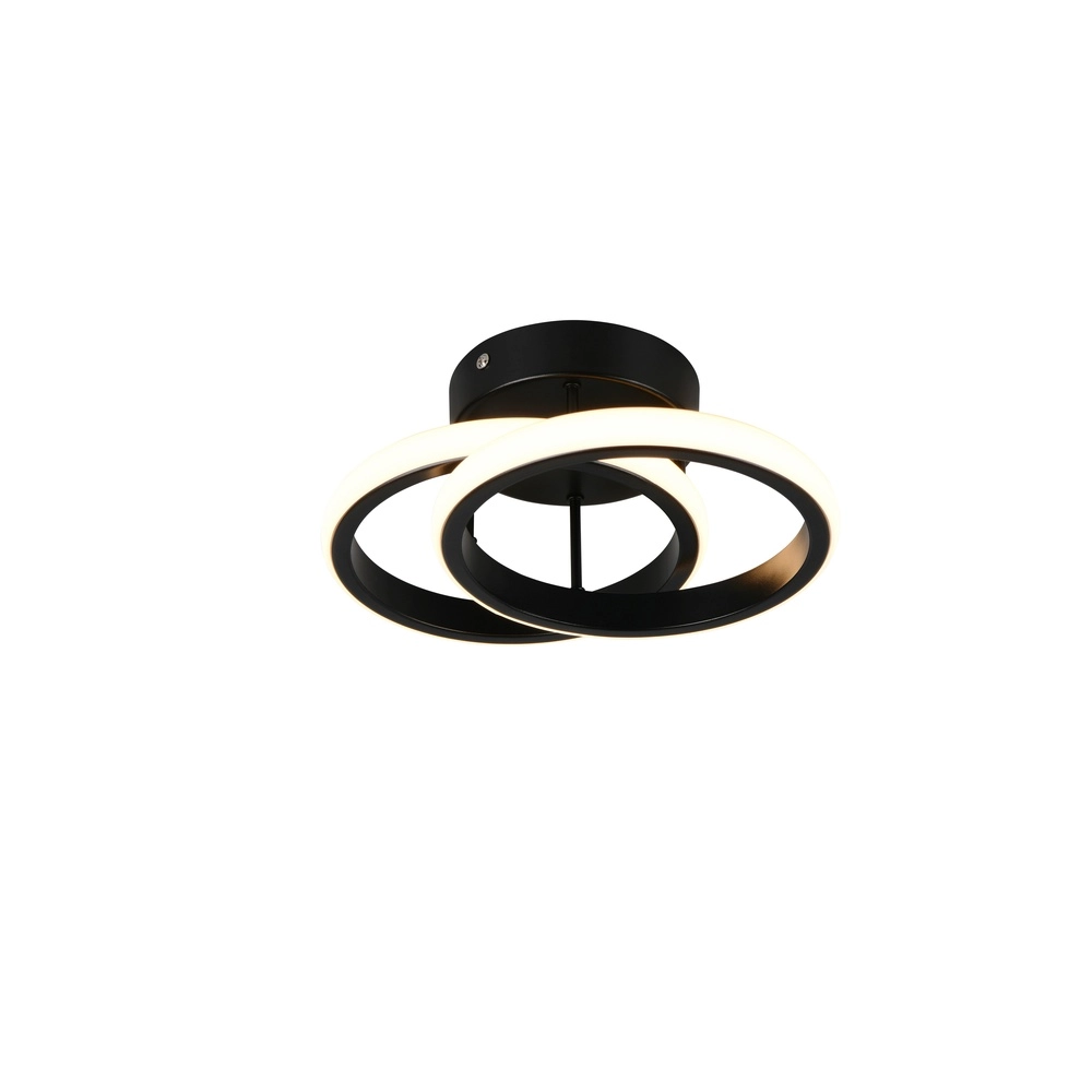 Zwarte plafondlamp Kasia rond design