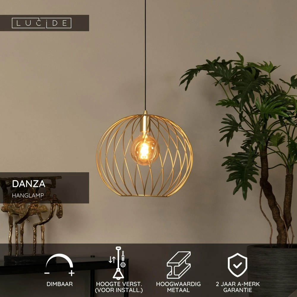 Hanglamp Danza Ø 40cm goud Lucide 5411212211521