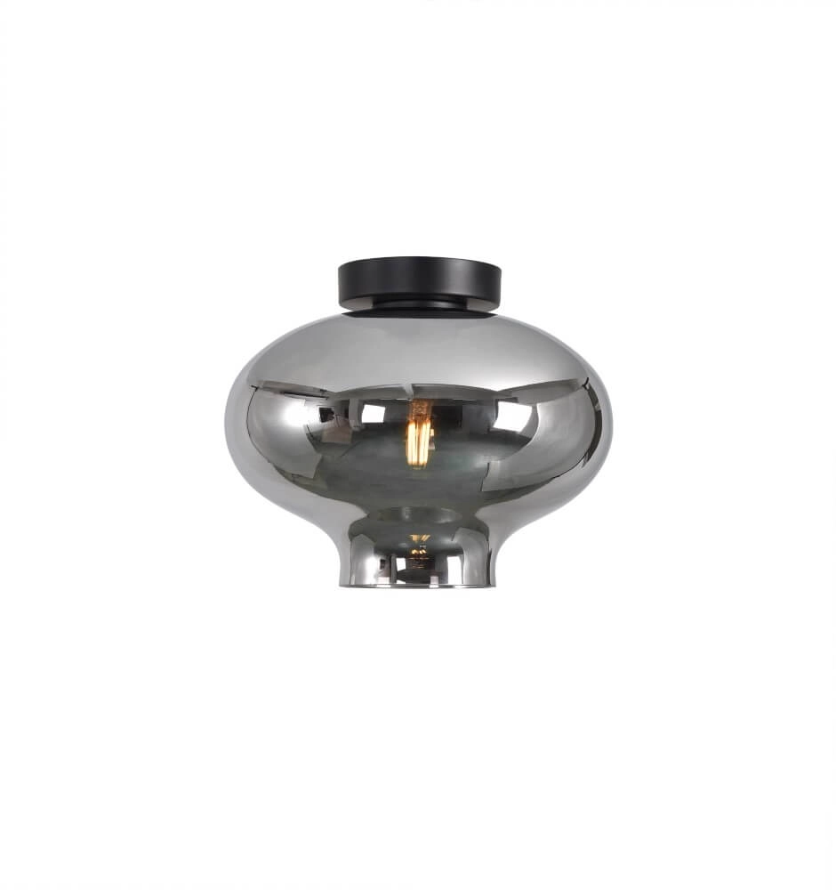 Plafondlamp Toronto met titan glas