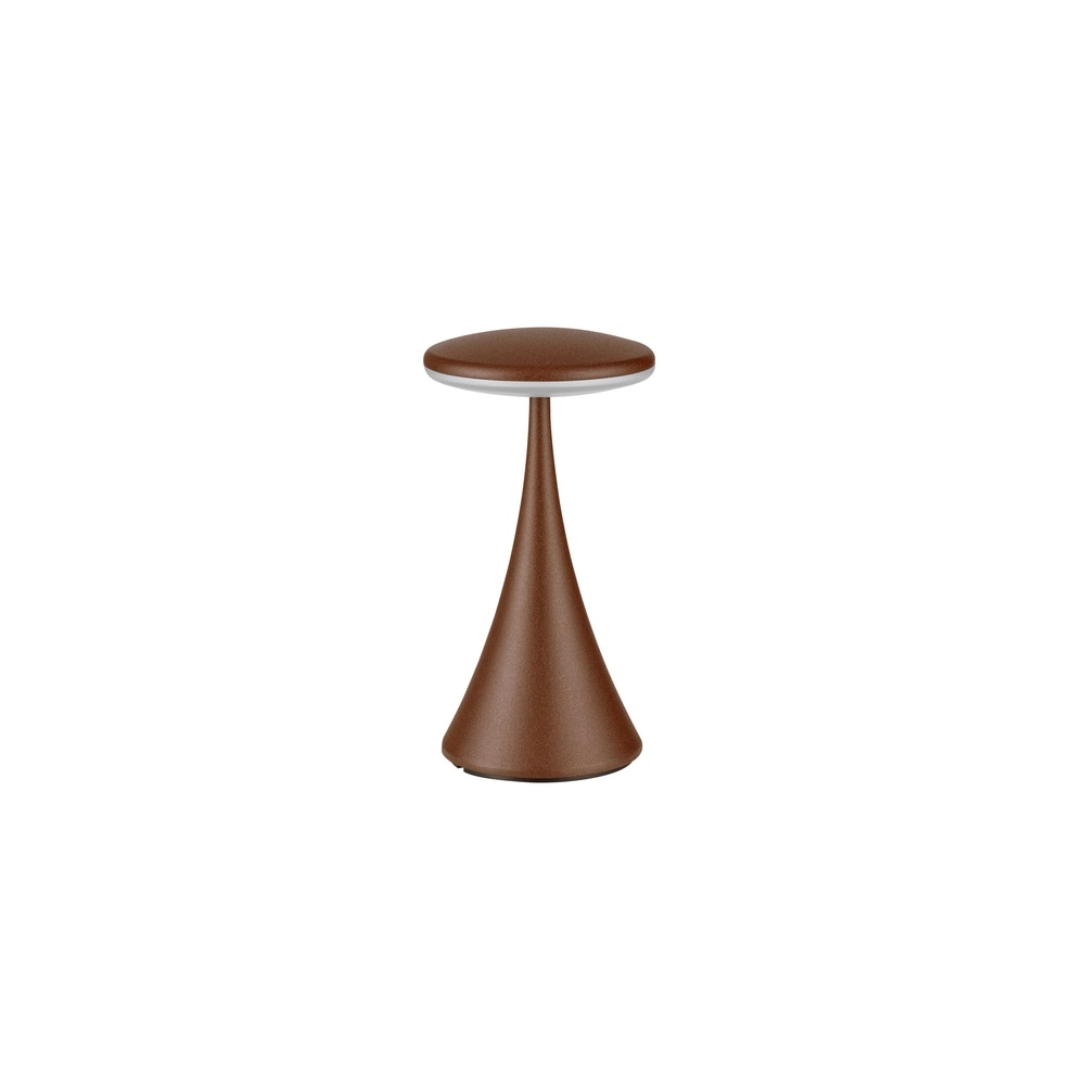 Tafellamp Elbo roestbruin oplaadbaar met USB Lyora 5212017476944