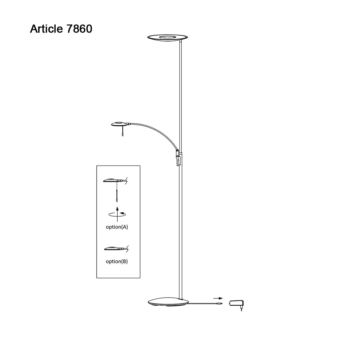 Leeslamp Zenith LED zwart Steinhauer 8712746113396