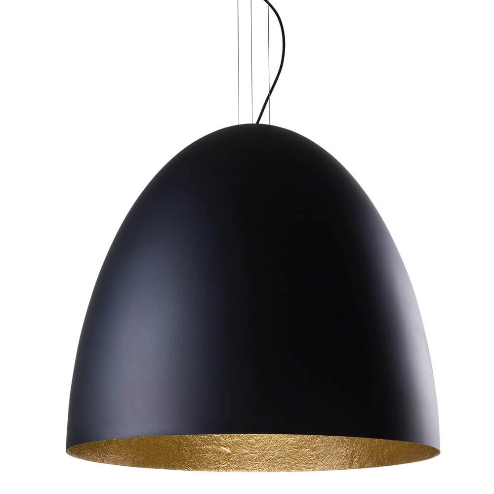 Zwarte hanglamp Egg XL Ø 75cm