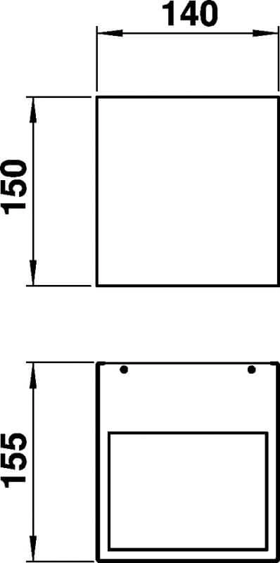 Vierkante Led muurlamp Lystra 15cm Albert 4007235824179