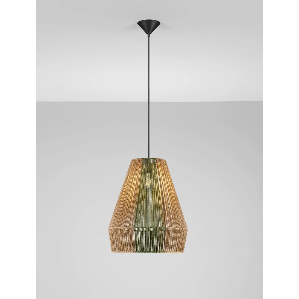 Hanglamp Dena Ø 39cm bruin met groen