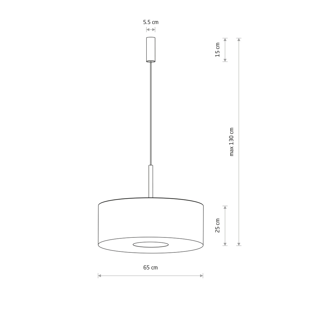 Hanglamp Amarela zwart melange Ø 65cm Lyora 5903139116602