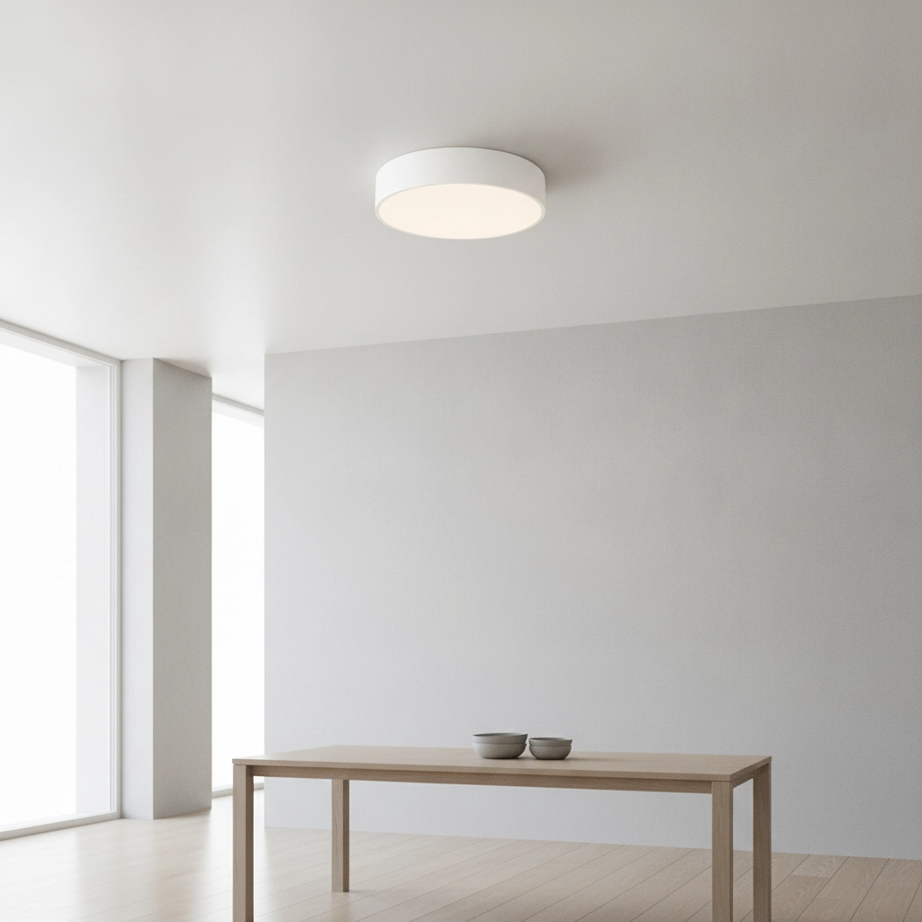 Ronde plafondlamp Roda wit