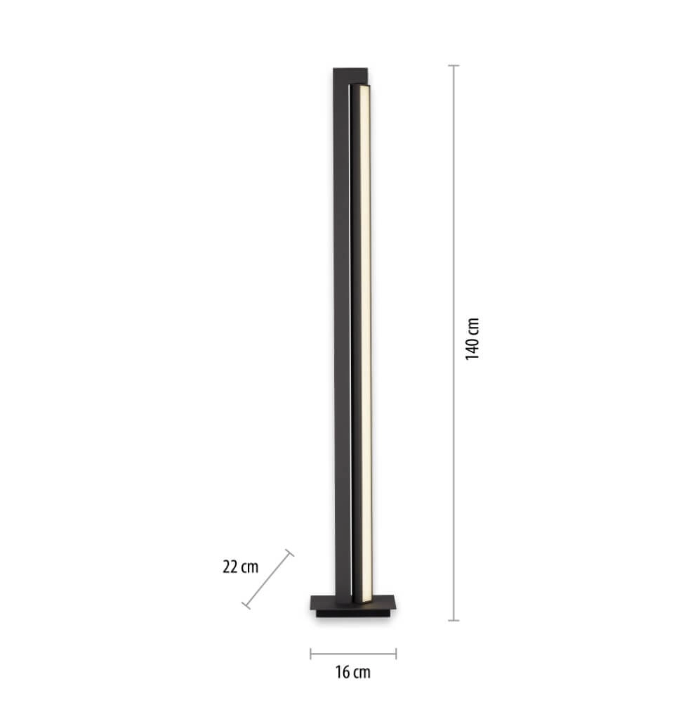 Vloerlamp Pure-Lines antraciet Paul Neuhaus 4012248366325