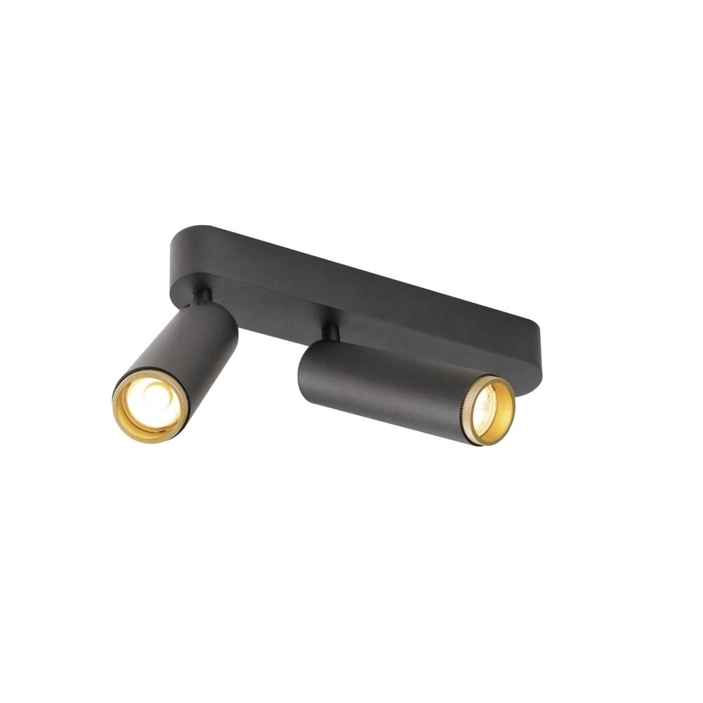 Opbouwspot Grip! M 2-lichts zwart 3000K SLV 4024163304573