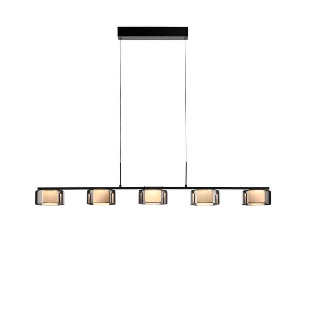 5-lichts hanglamp Rika zwart Paul Neuhaus 4012248383100