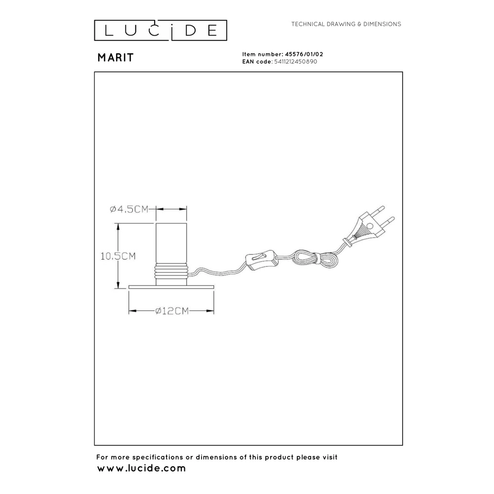 Tafellampje Marit goud Lucide 5411212450890