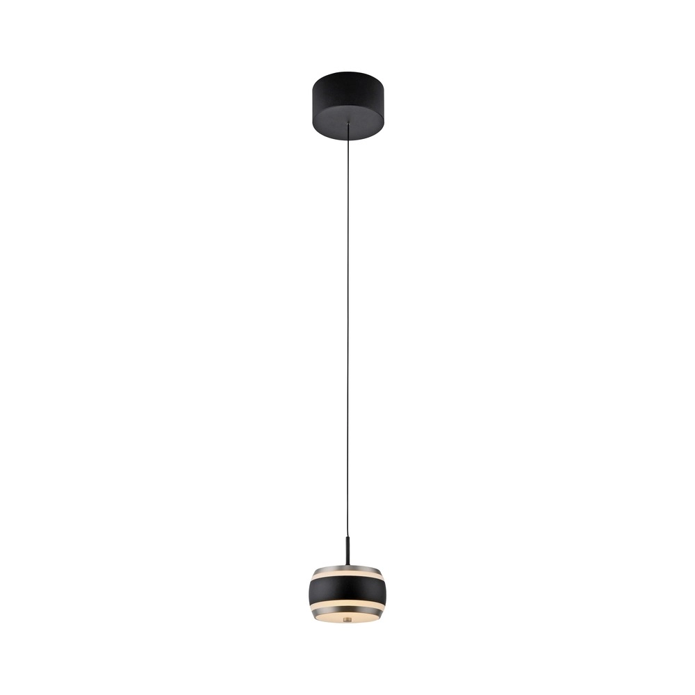 Strakke led pendel Pure Falling Rings black pearl Paul Neuhaus 4012248396551