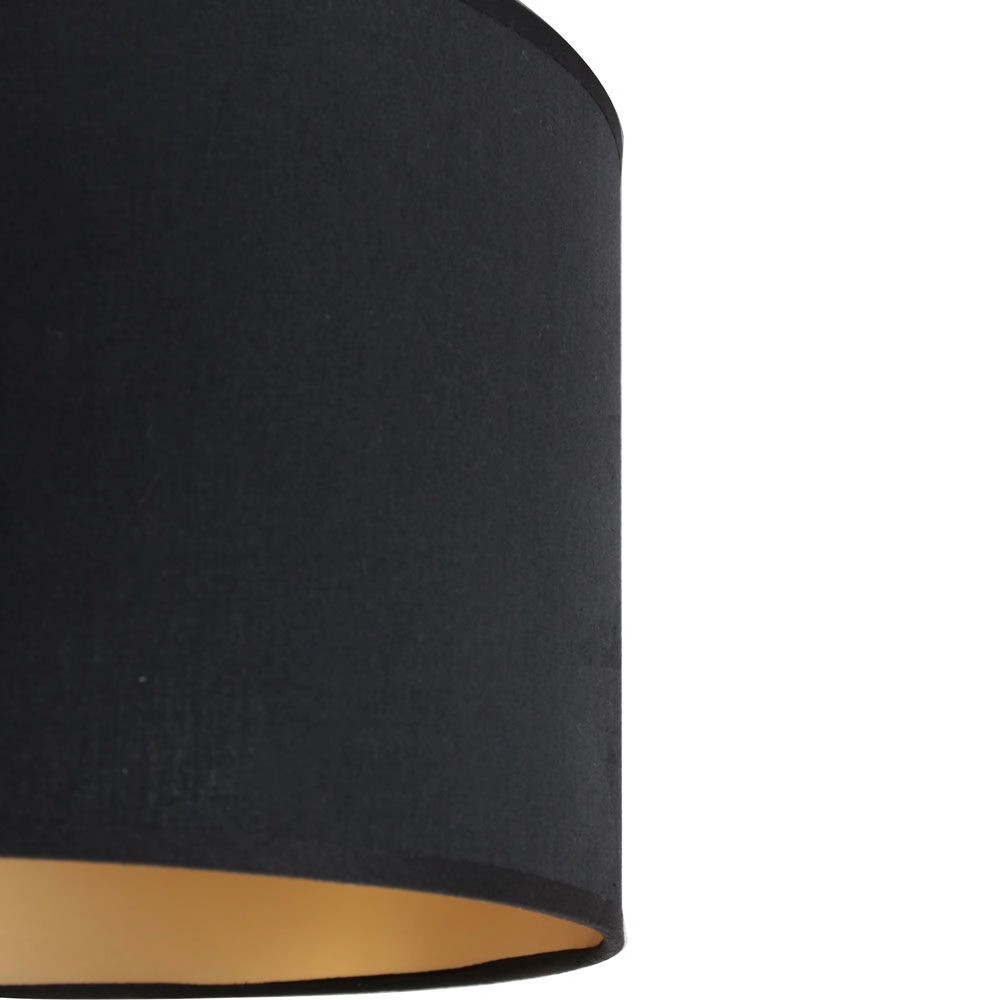 Vloerlamp brons Stang met zwarte kap Steinhauer 8712746189698