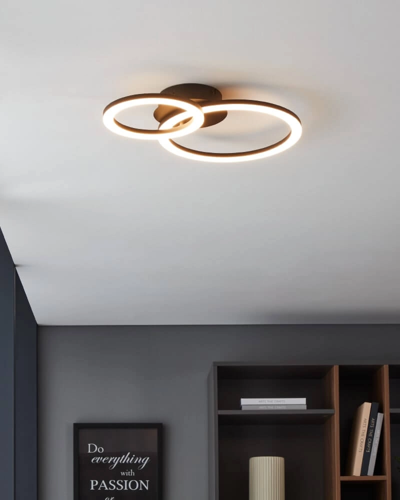 Plafondlamp Zigbee Parrapos-Z 44,5x30cm zwart Eglo 9008606231256