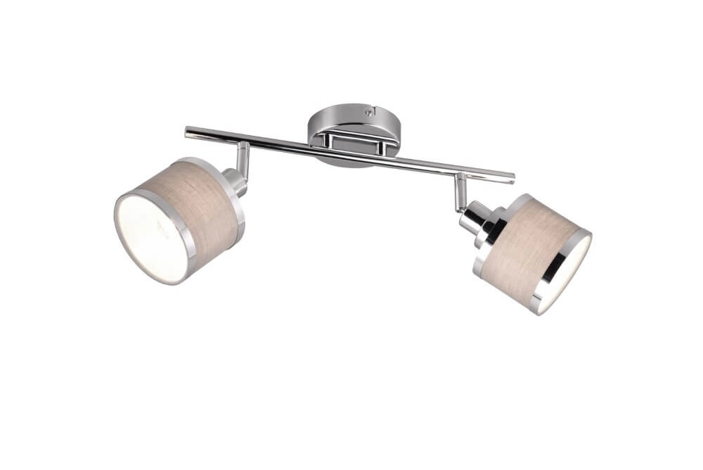 Design opbouwspot Arosa nikkel 2-lichts