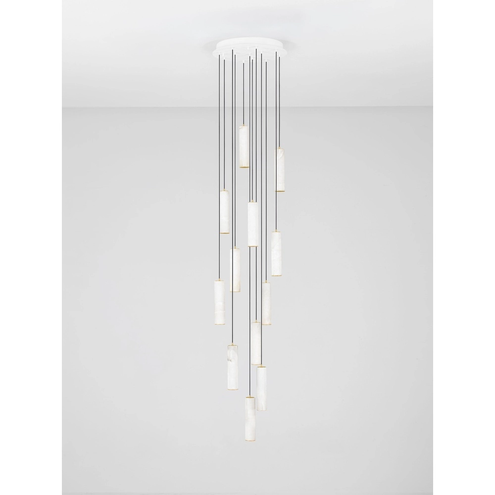 Hanglamp Diletto goud met wit 12-lichts Lyora 5212063503243
