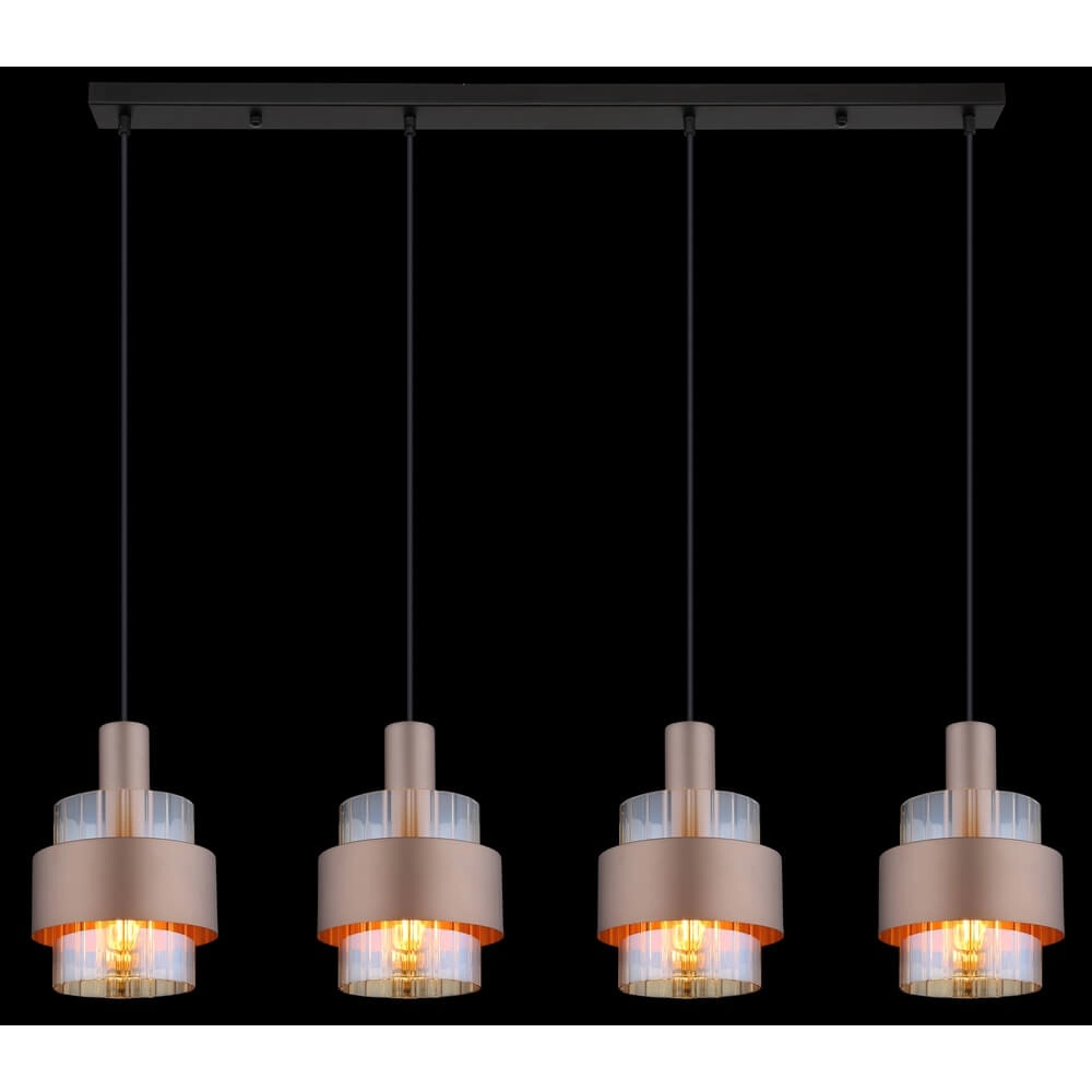 Hanglamp Milley brons 4-lichts Globo 9007371468676