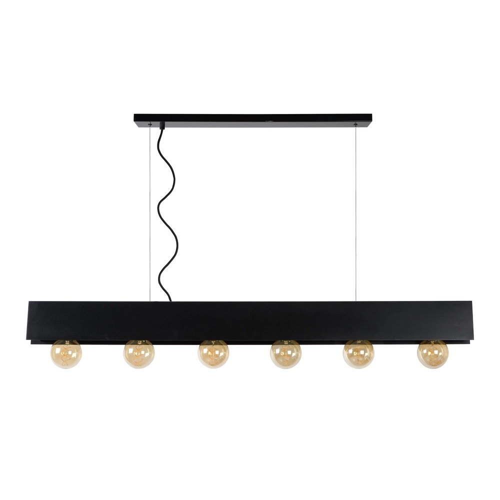 Design hanglamp Surtus 6-lichts zwart
