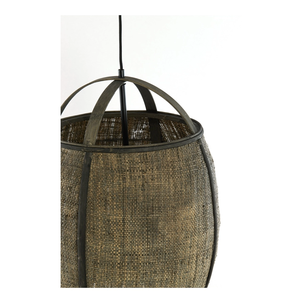 Landelijke hanglamp Bozona bruin Ø 38,5cm Light & Living 8717807843953