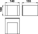 Led muurlamp Padestal grijs Albert 4007235903324