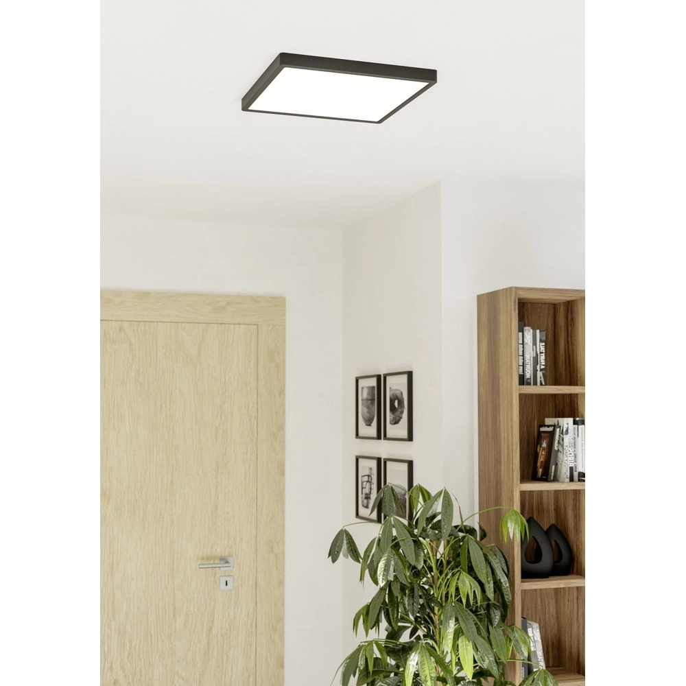 Zigbee plafondlamp Fueva 6-Z vierkant - zwart - 39x39cm Eglo 9008606330539