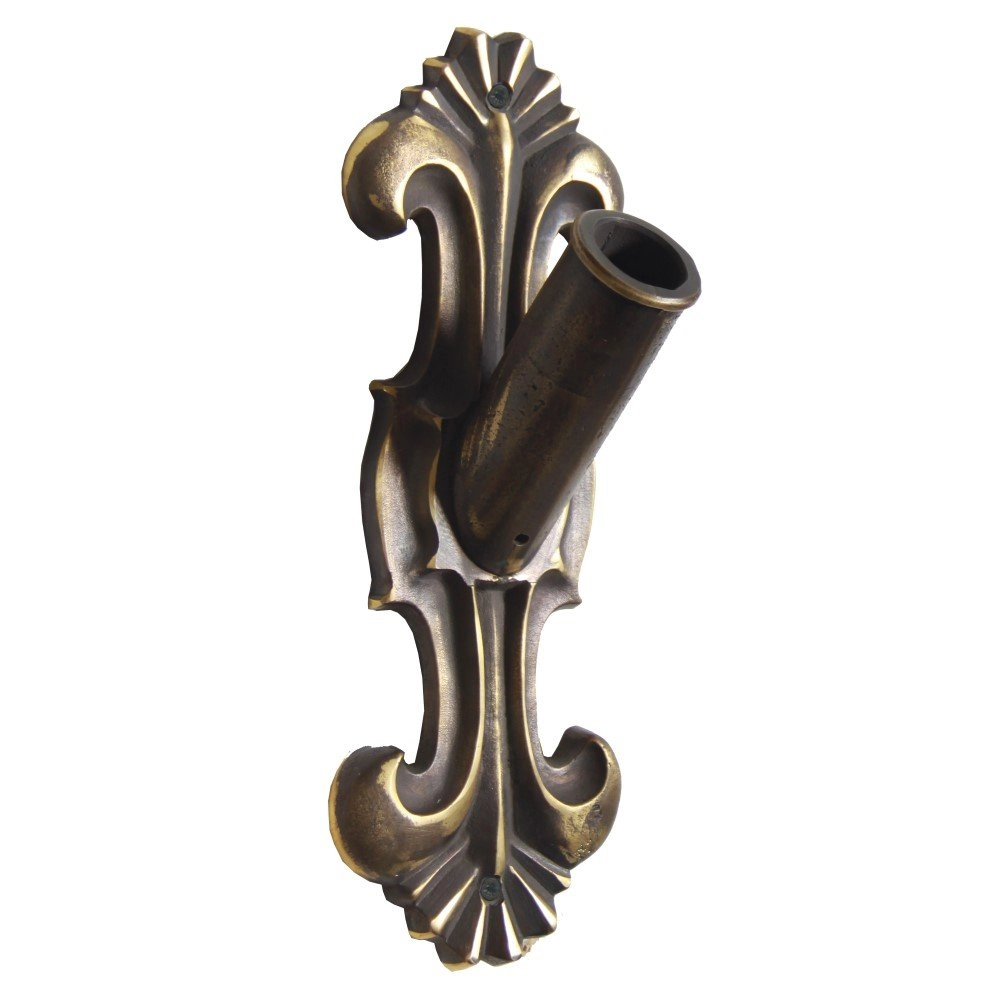 Bronzen vlaggenstokhouder Modern