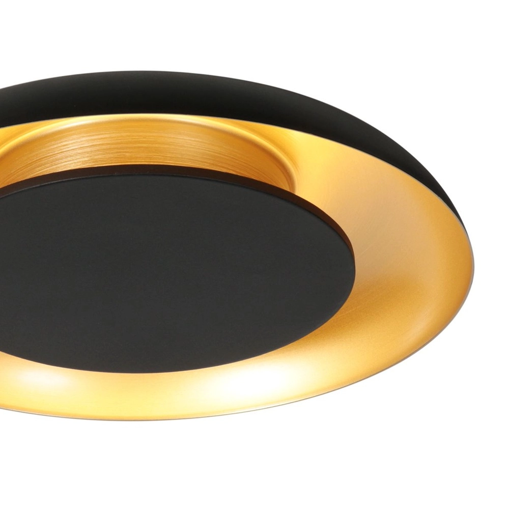 Plafonniere Golden Veil zwart Ø 40cm Steinhauer 8712746180299