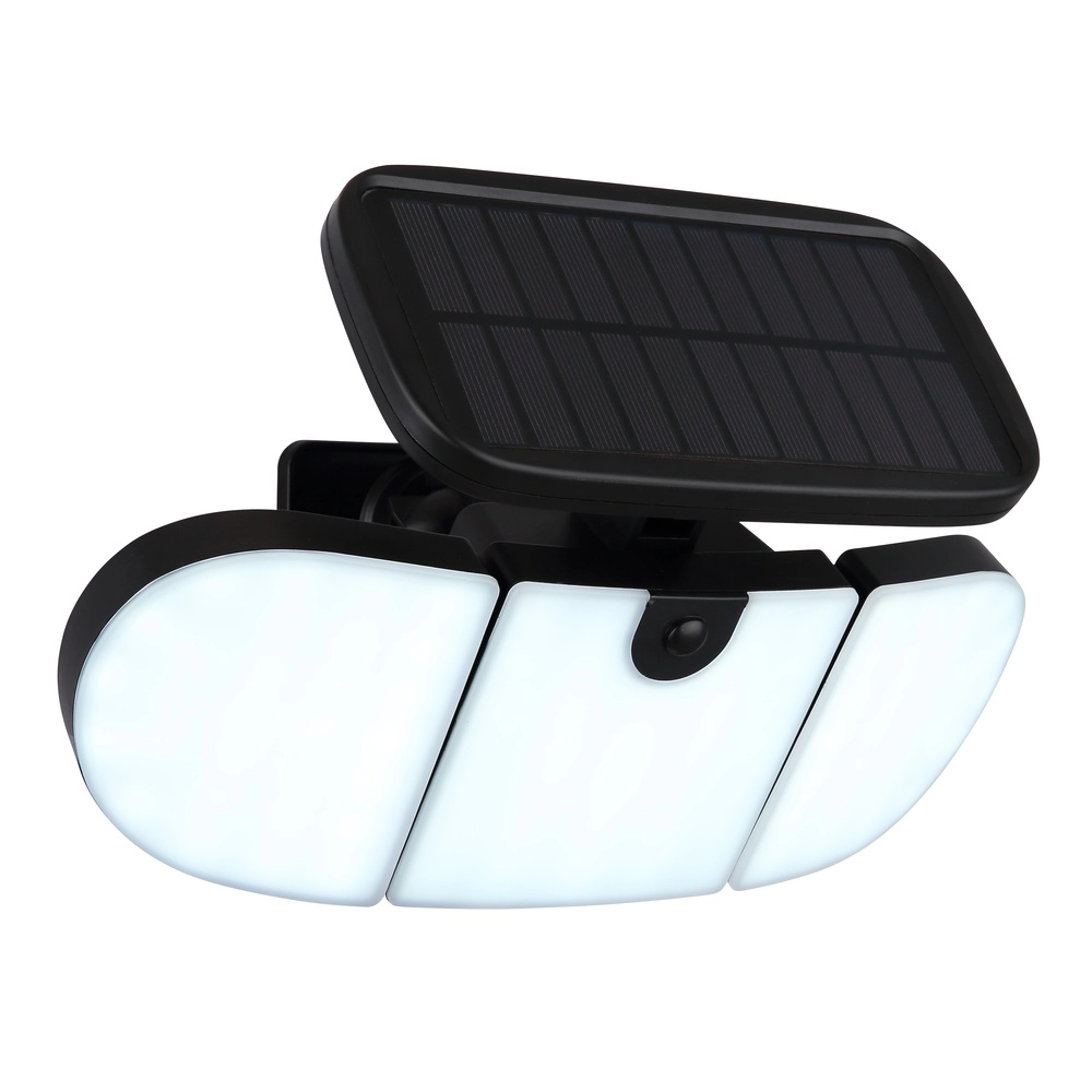 Zwarte wandlamp Torqen solar