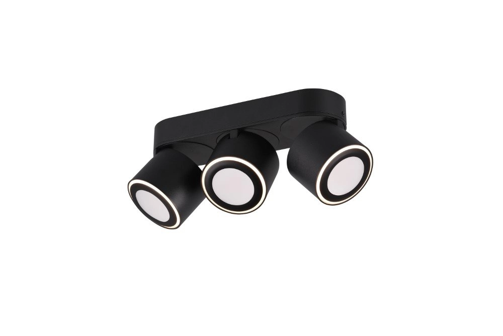 Zwarte led spot Taurus 3-lichts Trio 4017807473698