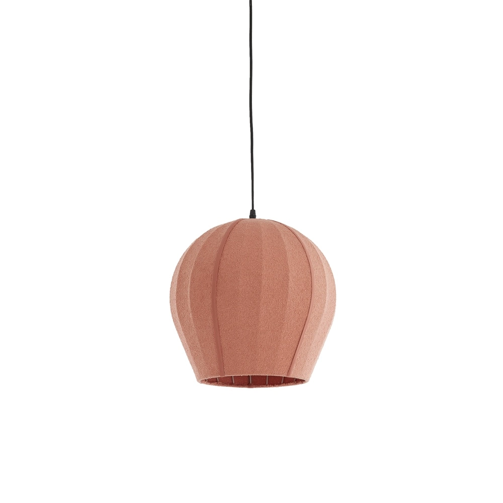 Bouclé hanglamp Zagori Ø 35cm - koraal