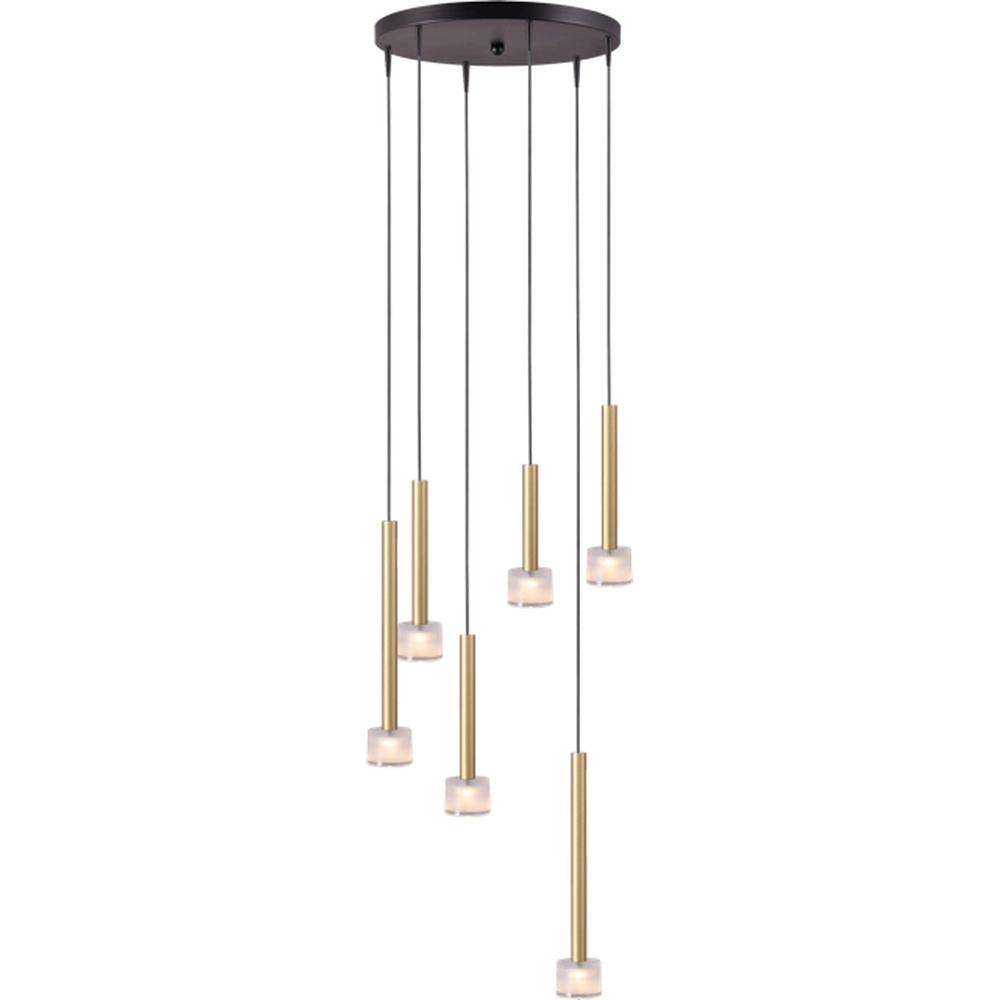 Led hanglamp Fabro 6-lichts - mat goud