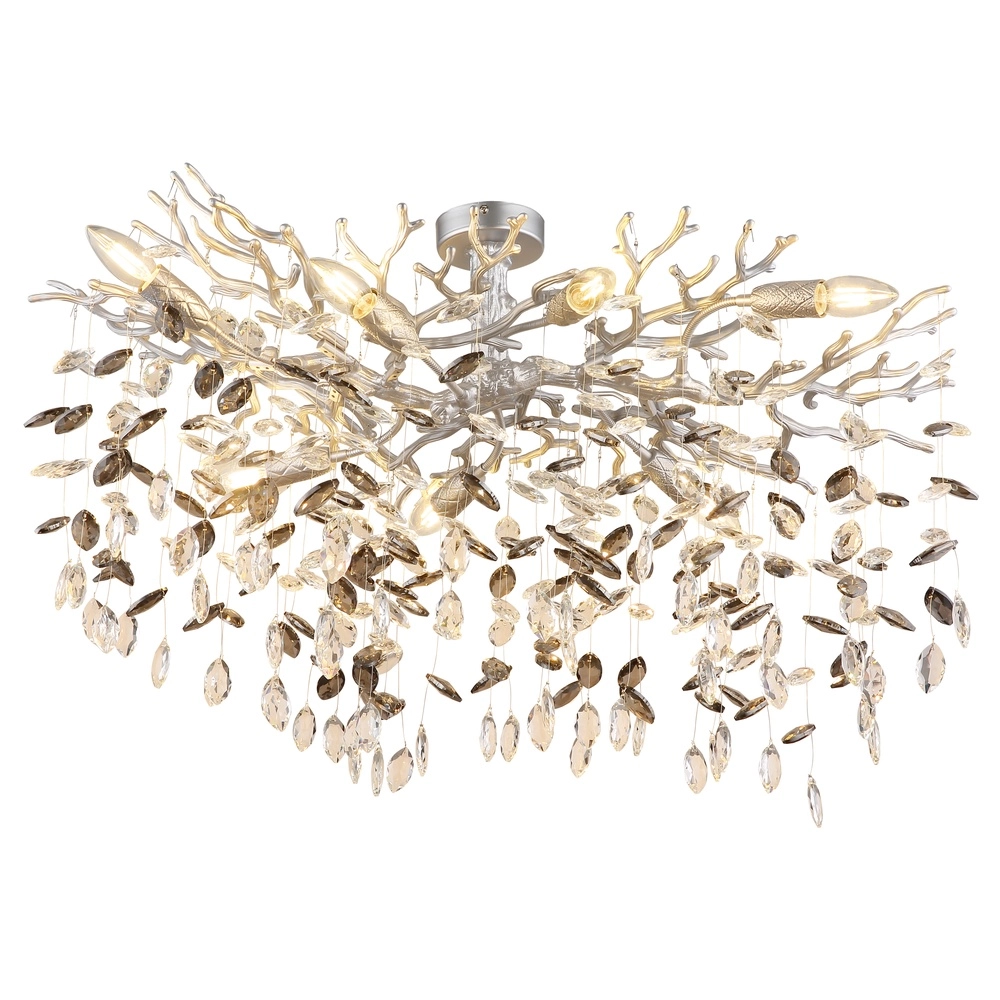 Plafondlamp Queena zilvergrijs Globo 9007371533657