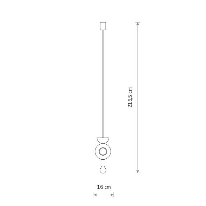 Design hanglamp Drops Wood F 1-lichts zwart Lyora 5903139111805