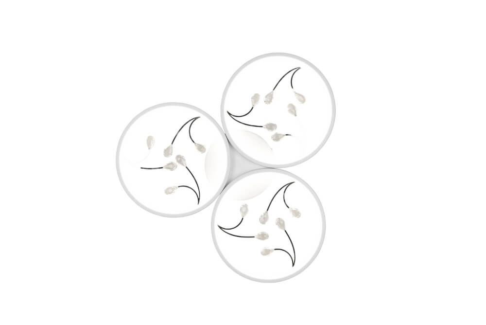 Witte led plafonnière Groovy 3-lichts Trio 4017807541830