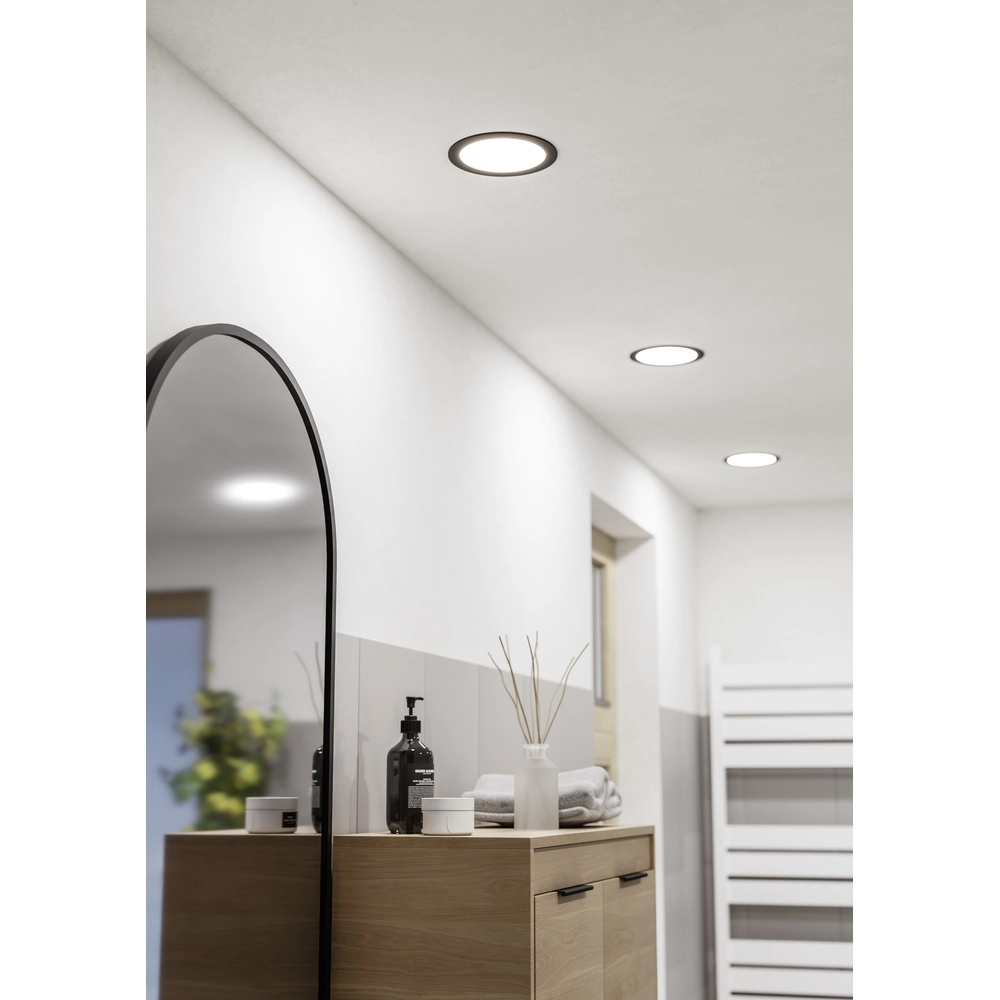 IP44 plafonnière Fueva 6 rond - zwart - Ø 16,8cm Eglo 9008606330928