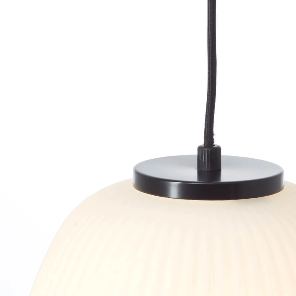 Hanglamp Kaizen zwart met wit Ø 25cm Brilliant 4004353447167