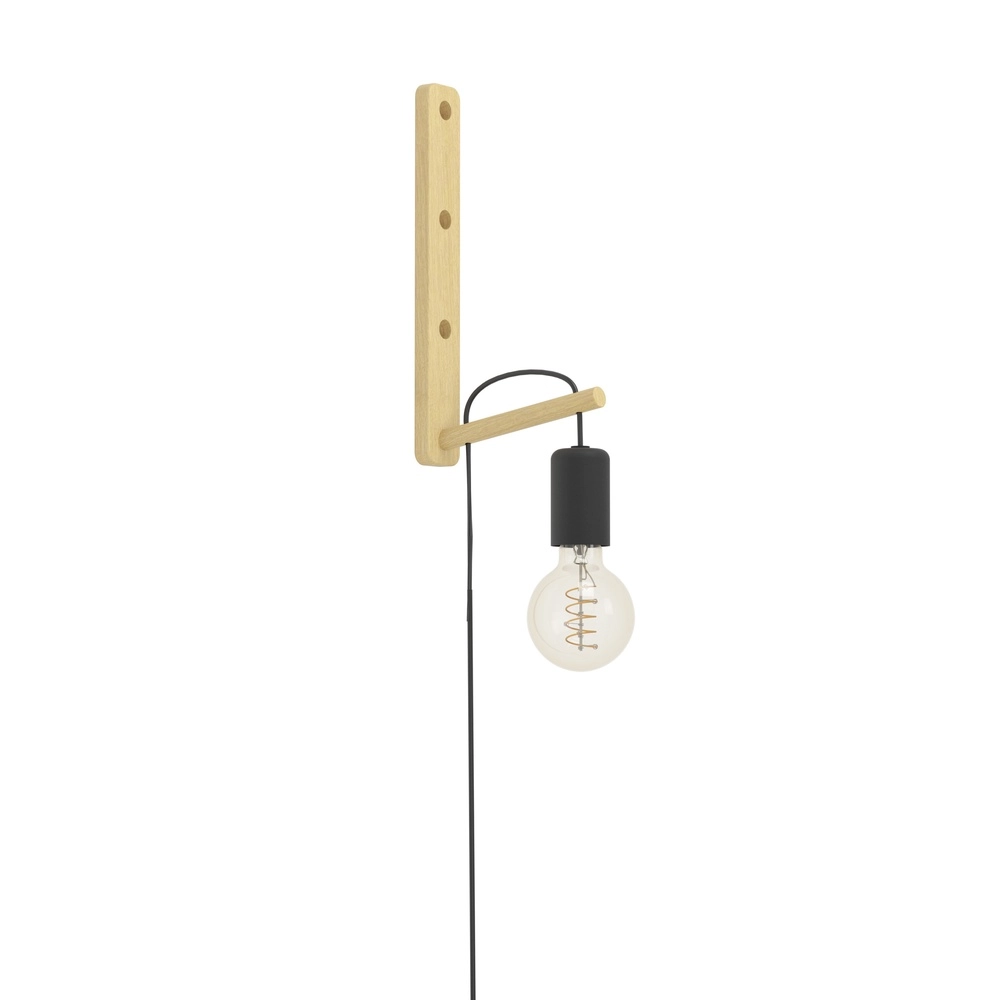 Houten wandlamp Pockley met schakelaar Eglo 9002759440138