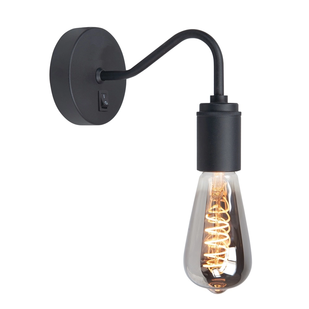 Wandlamp Collo zwart met schakelaar