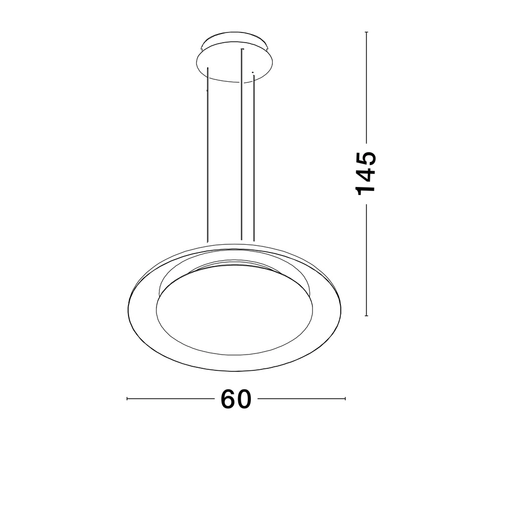 Moderne hanglamp Epos Ø 60cm zwart met wit Lyora 5212017463258