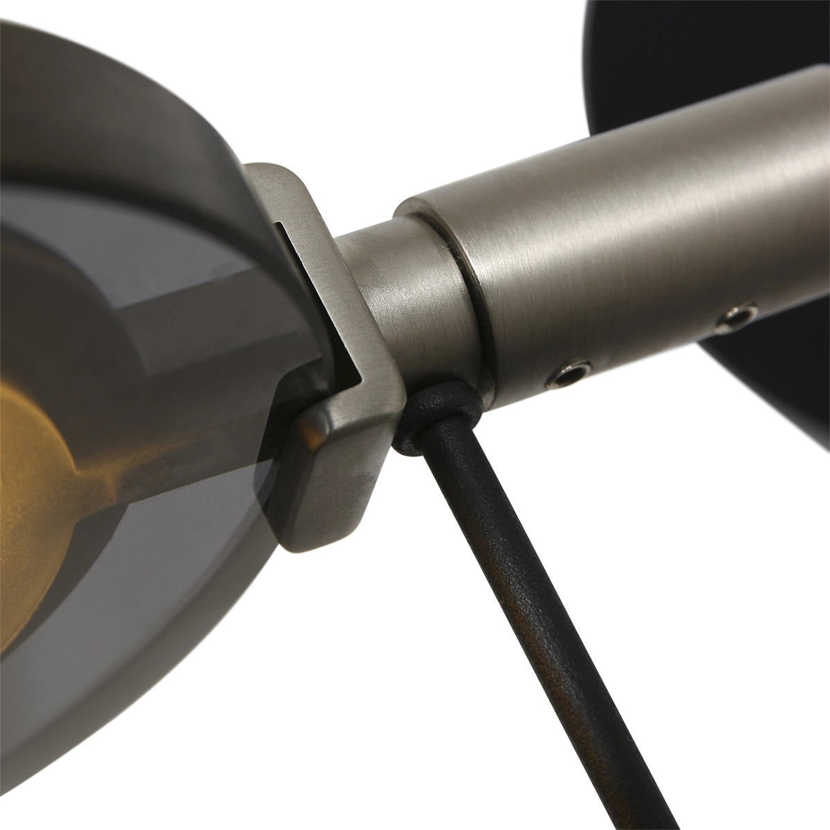 Led wand leeslamp Turound 10w - 2700K - 62cm zwart smoke glas Steinhauer 8712746133400