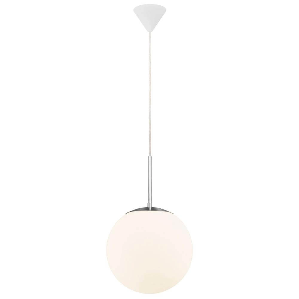 Glazen hanglamp Cafe wit Ø 25cm