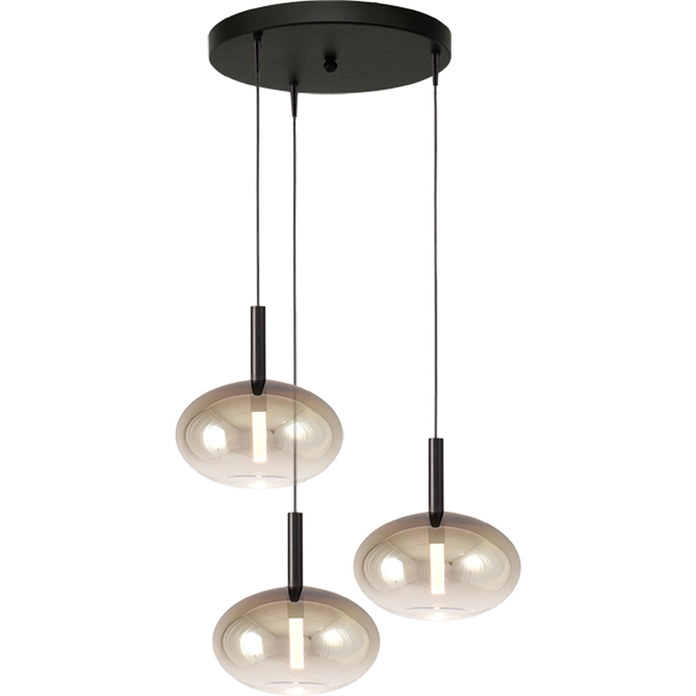 3L vide hanglamp Lido Onion met Ø 24cm gold-fading glas