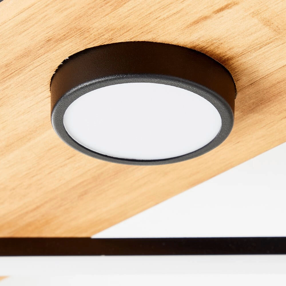 Houten led plafondlamp Woodbridge M Brilliant 4004353409707