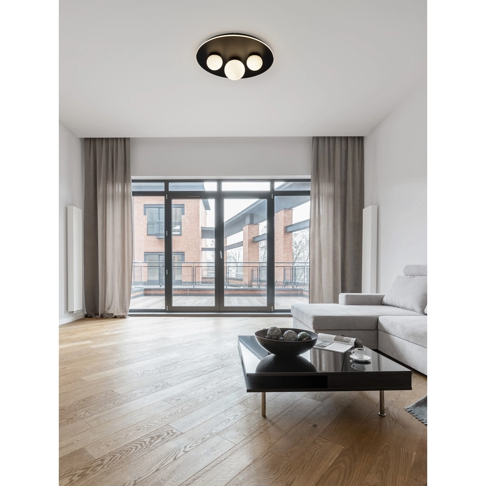 Design plafondlamp Velna zwart Ø 49,5cm