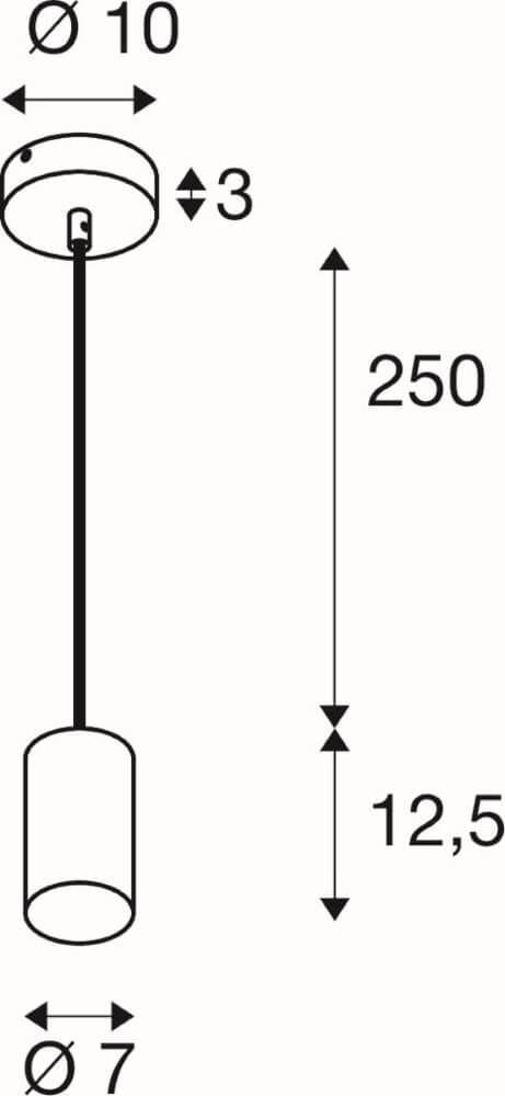 Pendel hanglamp Asto Tube wit 1x GU10 SLV 4024163266086