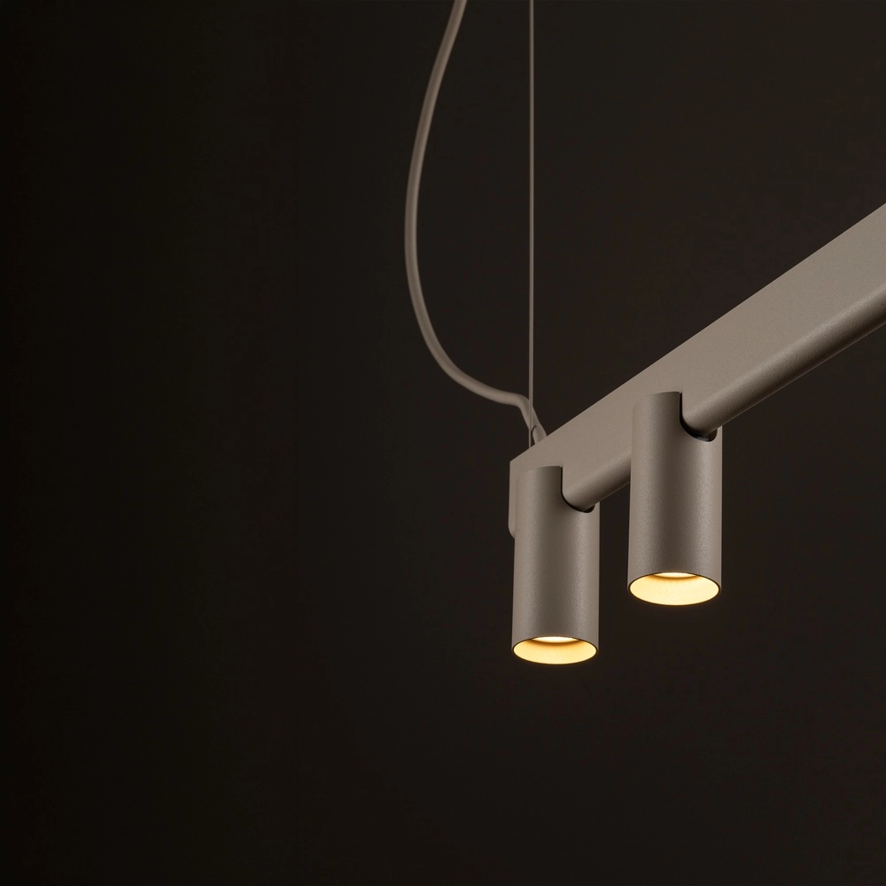 Design hanglamp Fourty 7-lichts zand bruin Lyora 5903139122948