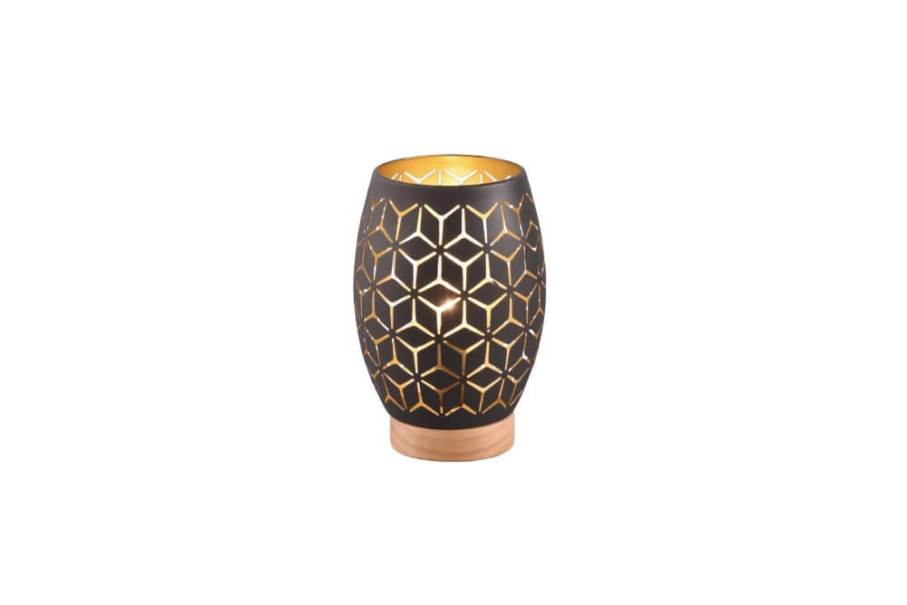 Zwart goude tafellamp Bidar Trio 4017807574876