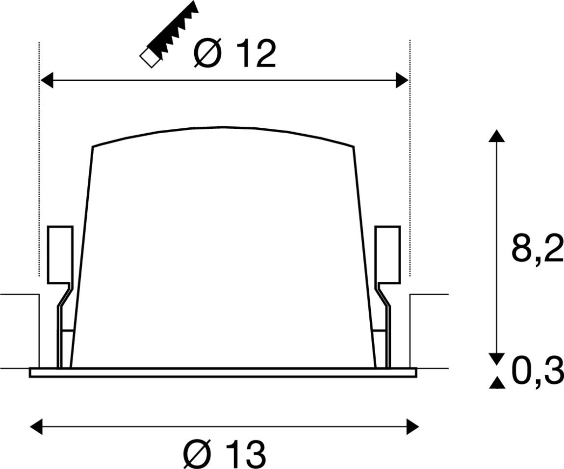 Inbouwspot Numinos L zwart 4000K - 20gr SLV 4024163309622